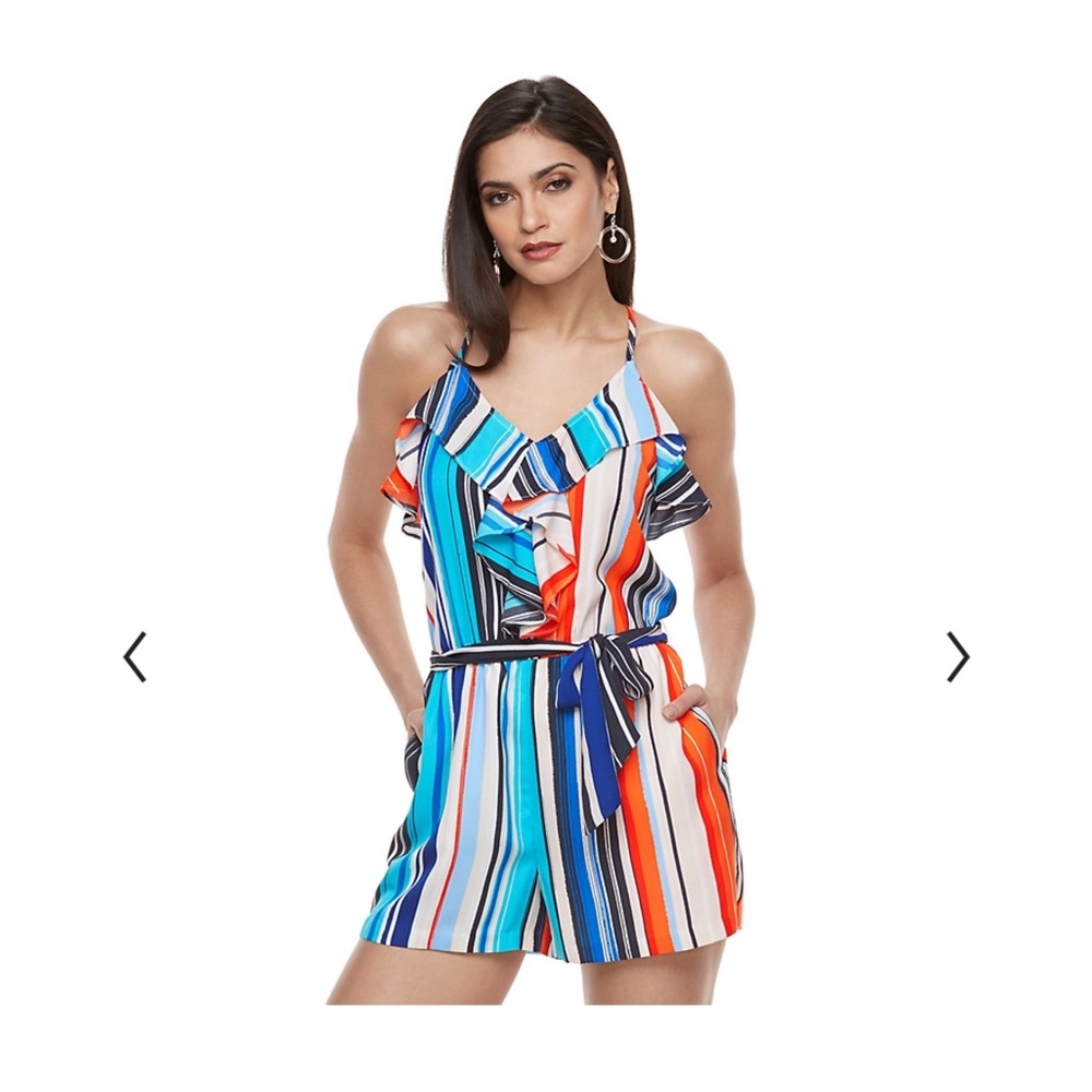 Striped Short Romper